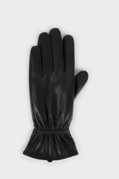 كفوف نسائي من جلد صناعي