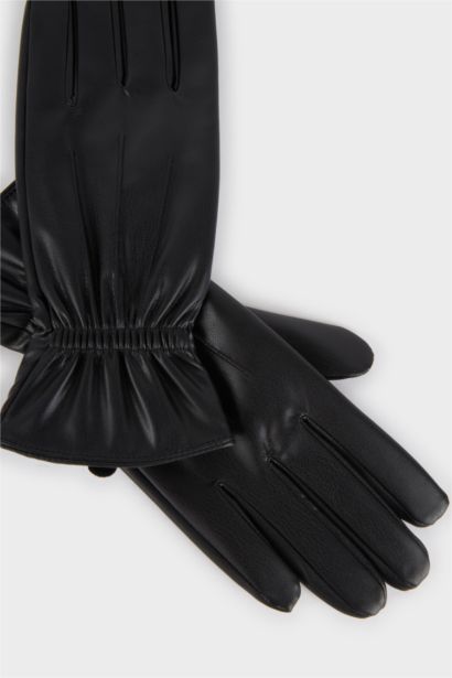 كفوف نسائي من جلد صناعي