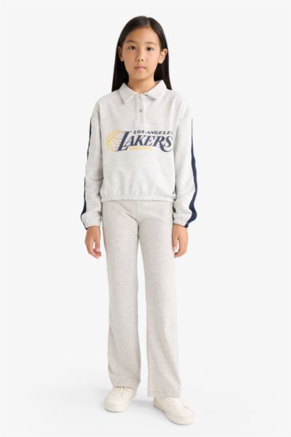 Girl NBA Los Angeles Lakers Relax Fit Polo Sweatshirt