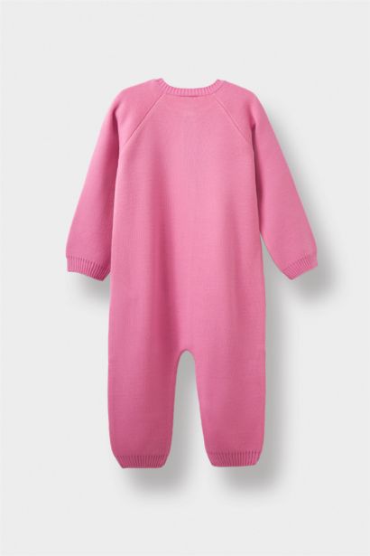 Knitwear Regular Fit Crew Neck Flower Jumpsuit