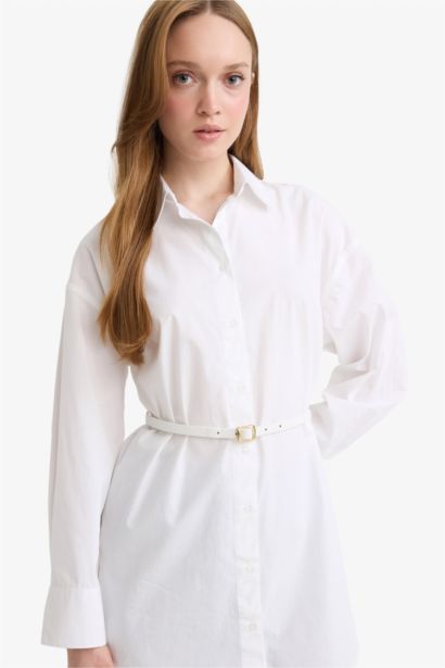 Regular Fit Poplin Long Sleeve Tunic