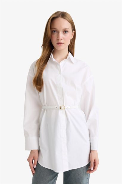 Regular Fit Poplin Long Sleeve Tunic