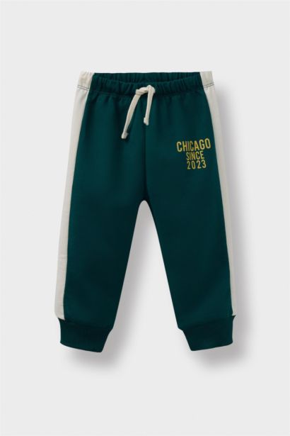 Baby Boy Printed Zippered Sweatshirt Sweatpants 2 Piece Set