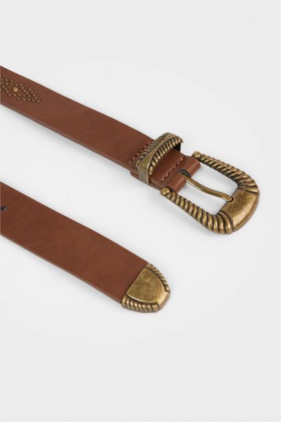 حزام جلد صناعي