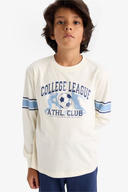 Boy Printed Top Bottom 2 Piece Pajama Set