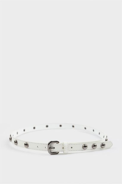 Woman 2 Piece Faux Leather Belt