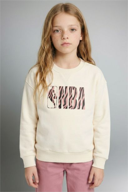 NBA Oversize Geniş Kalıp Bisiklet Yaka Sweatshirt Kız Çocuk