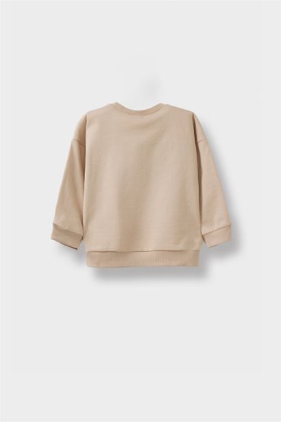 Baby Boy Crew Neck Printed 2 Piece Sweatshirt