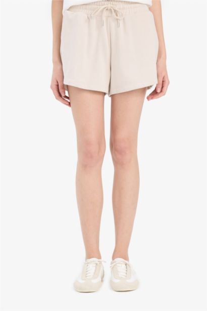 Relax Fit Elastic Waistband Lace Up Shorts
