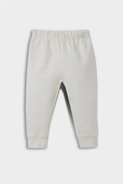 طقم بيبي اولادي تيشيرت وسويت بانتس بطبعة شعار قصة عادية - قطعتين