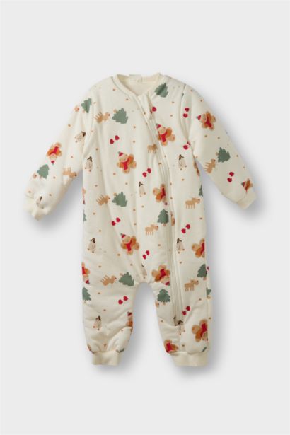 Baby Boy 1.6 Tog Fiber Christmas Themed Cotton Jumpsuit