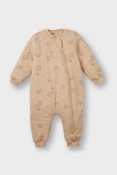 Erkek Bebek 2,5 Tog Elyaf Süt Baskılı Tulum