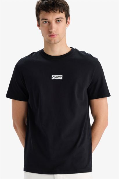 %100 Pamuk Regular Fit Bisiklet Yaka Atatürk Baskılı Kısa Kollu Tişört