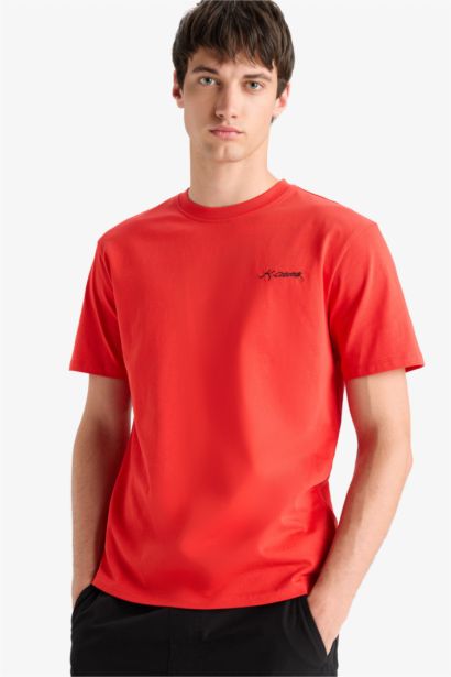 %100 Pamuk Regular Fit Bisiklet Yaka Atatürk Baskılı Kısa Kollu Tişört