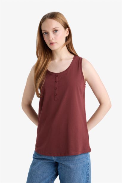 Regular Fit Crew Neck Tank Top