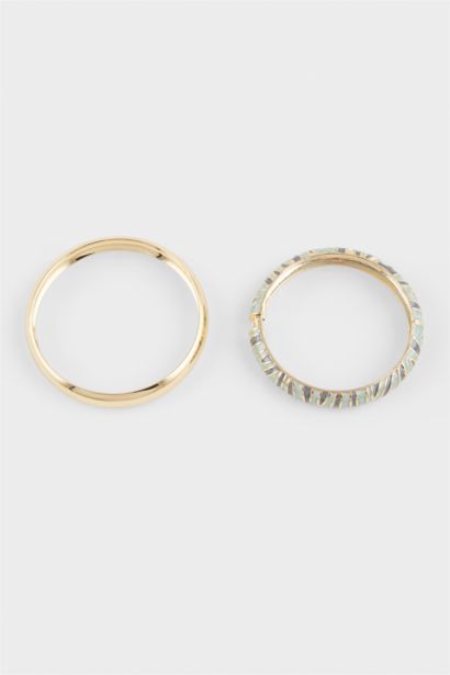 Lot de 2 Bracelets dorés pour femme