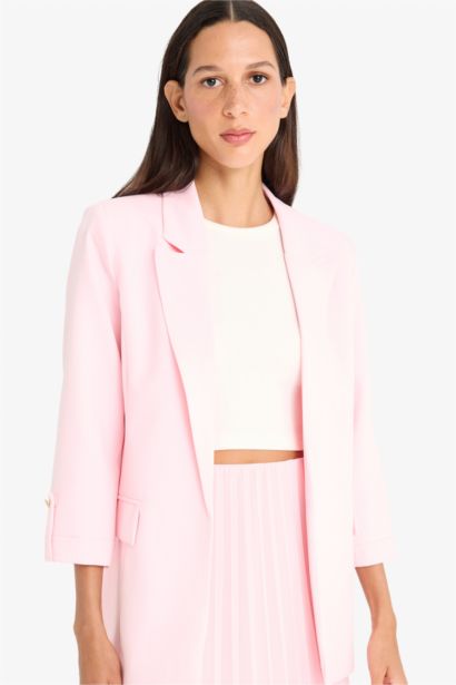 Regular Cepli Apoletli Blazer Ceket