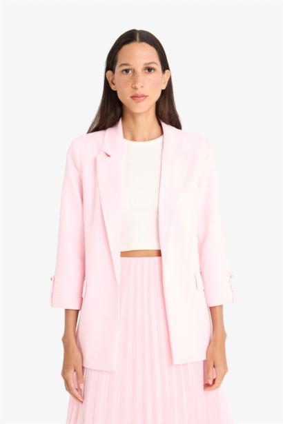 Regular Cepli Apoletli Blazer Ceket