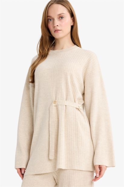 Regular Fit Knitwear Crew Neck Tunic