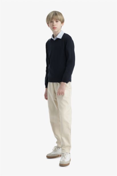 Okul V Yaka Triko Kazak Erkek Çocuk