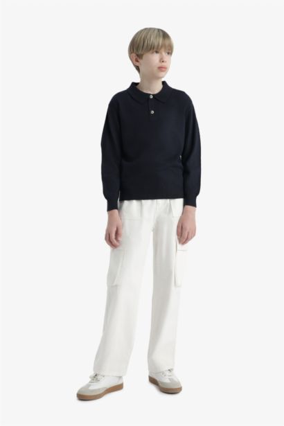 Okul Polo Yaka Triko Kazak Erkek Çocuk