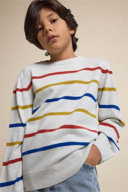 Boy Regular Fit Crew Neck Pullover