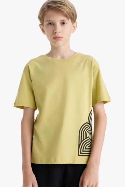 Boy Crew Neck Short Sleeve Printed T-Shirt