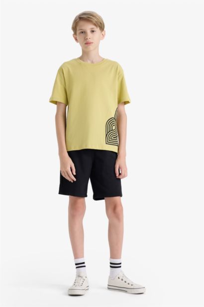 Boy Crew Neck Short Sleeve Printed T-Shirt