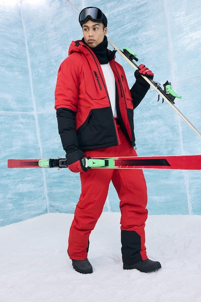 Slim Fit Hooded Waterproof Ski Jacket