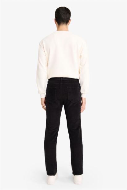 Regular Fıt Fitilli Kadife Pantolon