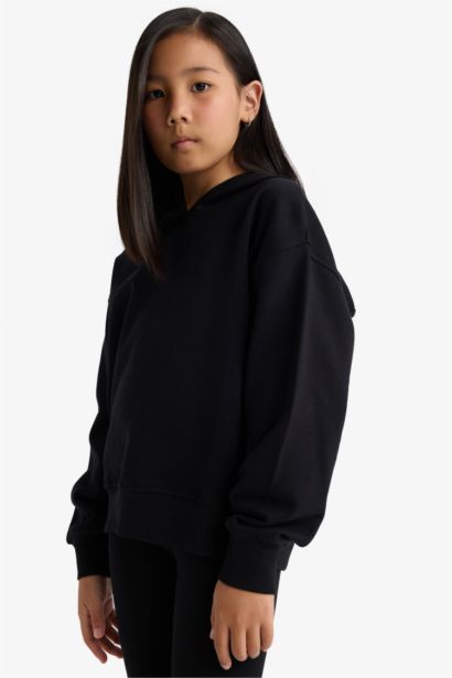 Girl Relax Fit Anime Printed Thick Fabric Hoodie