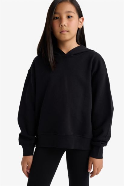 Girl Relax Fit Anime Printed Thick Fabric Hoodie