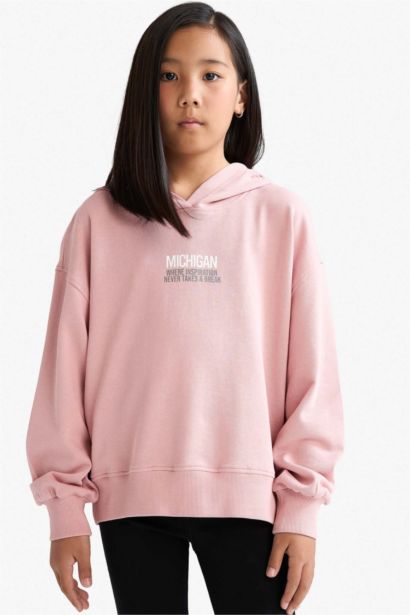 سويت شيرت بطباعة الحيوان اوفر سايز بياقة مستديرة ببطانة ناعمة