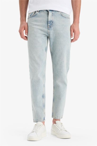 Cotton 90's Slim Fit High Waist Washed Jeans