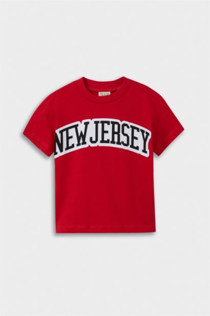 Baby Boy Crew Neck Printed Short Sleeve T-Shirt