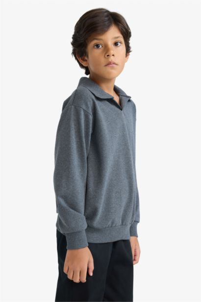 Apaş Yaka Sweatshirt Erkek Çocuk