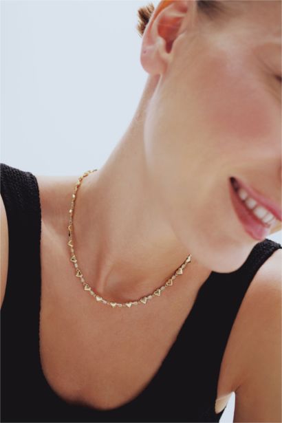 Reis x DeFacto Gold Plated Amore Shine Woman Necklace