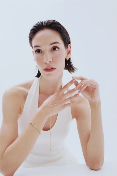 Reis x DeFacto Gold Plated Cristallo Stone Gold Bracelet