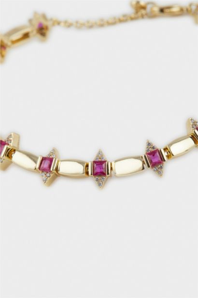 Reis x DeFacto 14K Gold Plated Rubino Woman Gold Bracelet