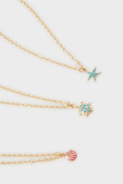 Woman 3 Piece Gold Anklet