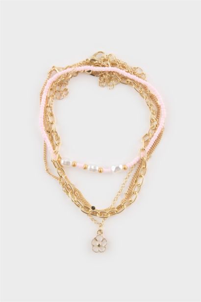 Woman 5 Piece Gold Necklace