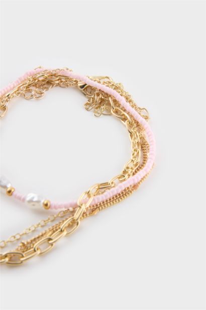 Woman 5 Piece Gold Necklace