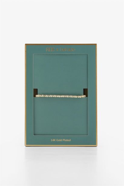 Reis x DeFacto Gold Plated Luce Di Cubo Stone Gold Bracelet