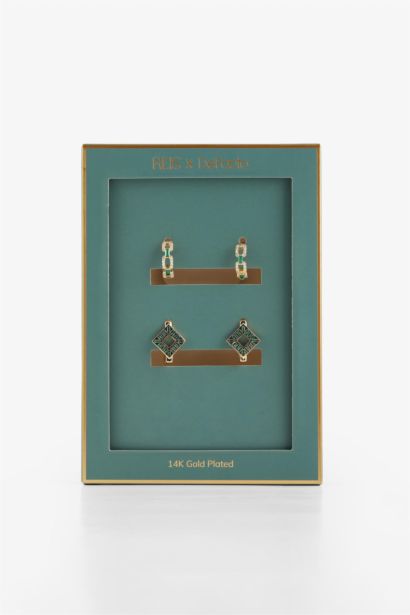 تراجي نسائي ذهبي اخضر من Reis x DeFacto - قطعتين