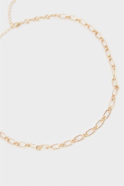 Woman 2 Piece Red and Gold Necklace