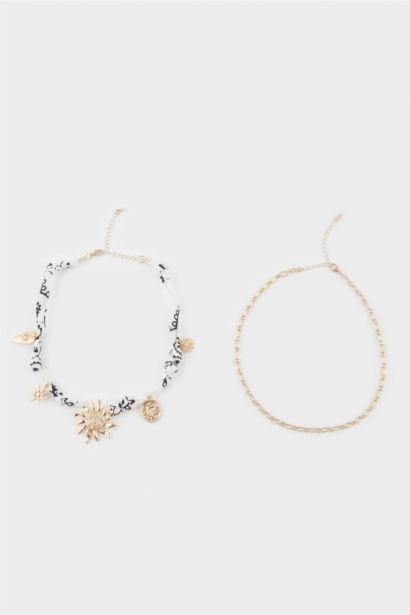 قلادة ذهبي نسائي - قطعتين