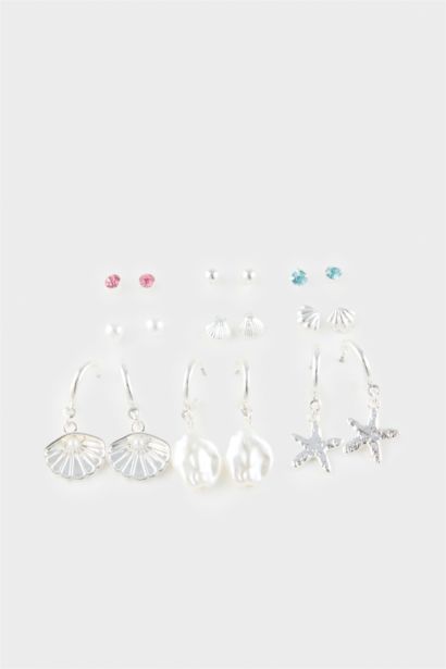 Lot de 6 Boucles d’oreilles argentées pour femme