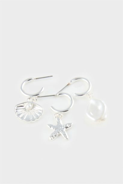 Lot de 6 Boucles d’oreilles argentées pour femme