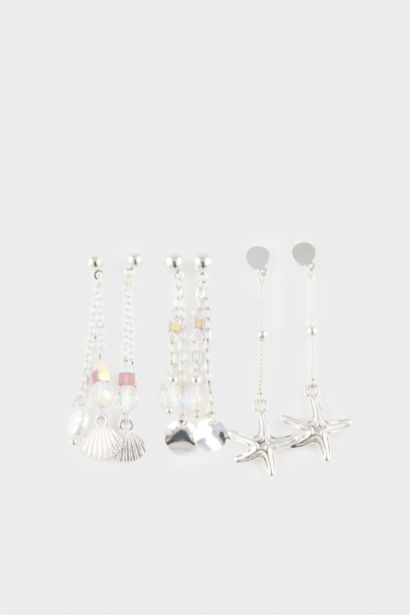 Lot de 6 Boucles d’oreilles argentées pour femme