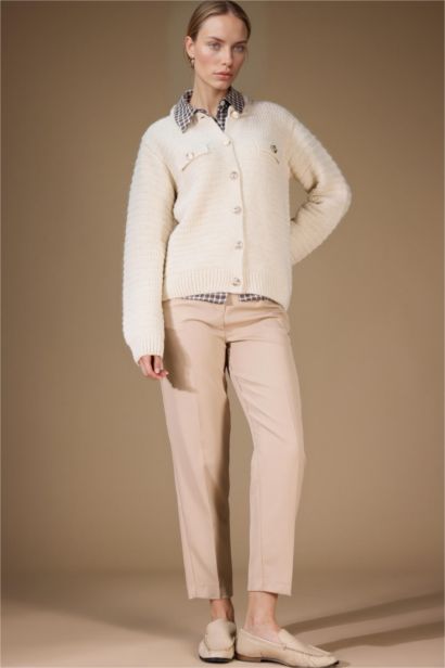 Regular Fit Crew Neck Knitwear Cardigan